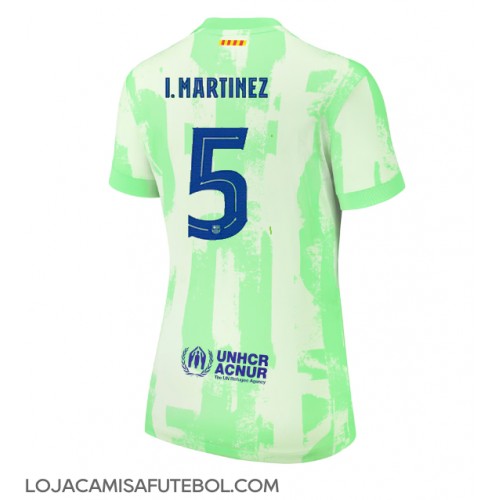 Camisa de Futebol Barcelona Inigo Martinez #5 Equipamento Alternativo Mulheres 2024-25 Manga Curta